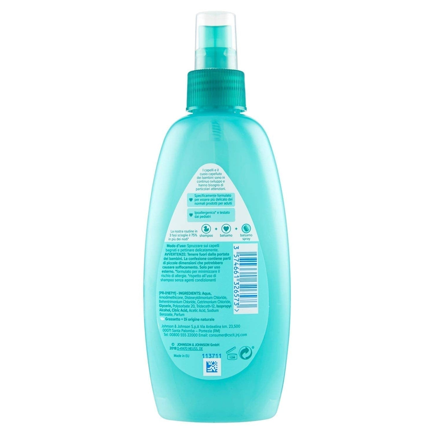 Spray per bambini, no nodi, districante, no strappi, anche per capelli lunghi o ricci, 200 ml Prodotti districanti per capelli Naty Shop
