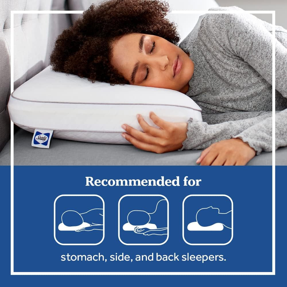 Sealy Essentials Cuscino in memory foam standard bianco 2 pezzi Naty Shop Cuscini standard