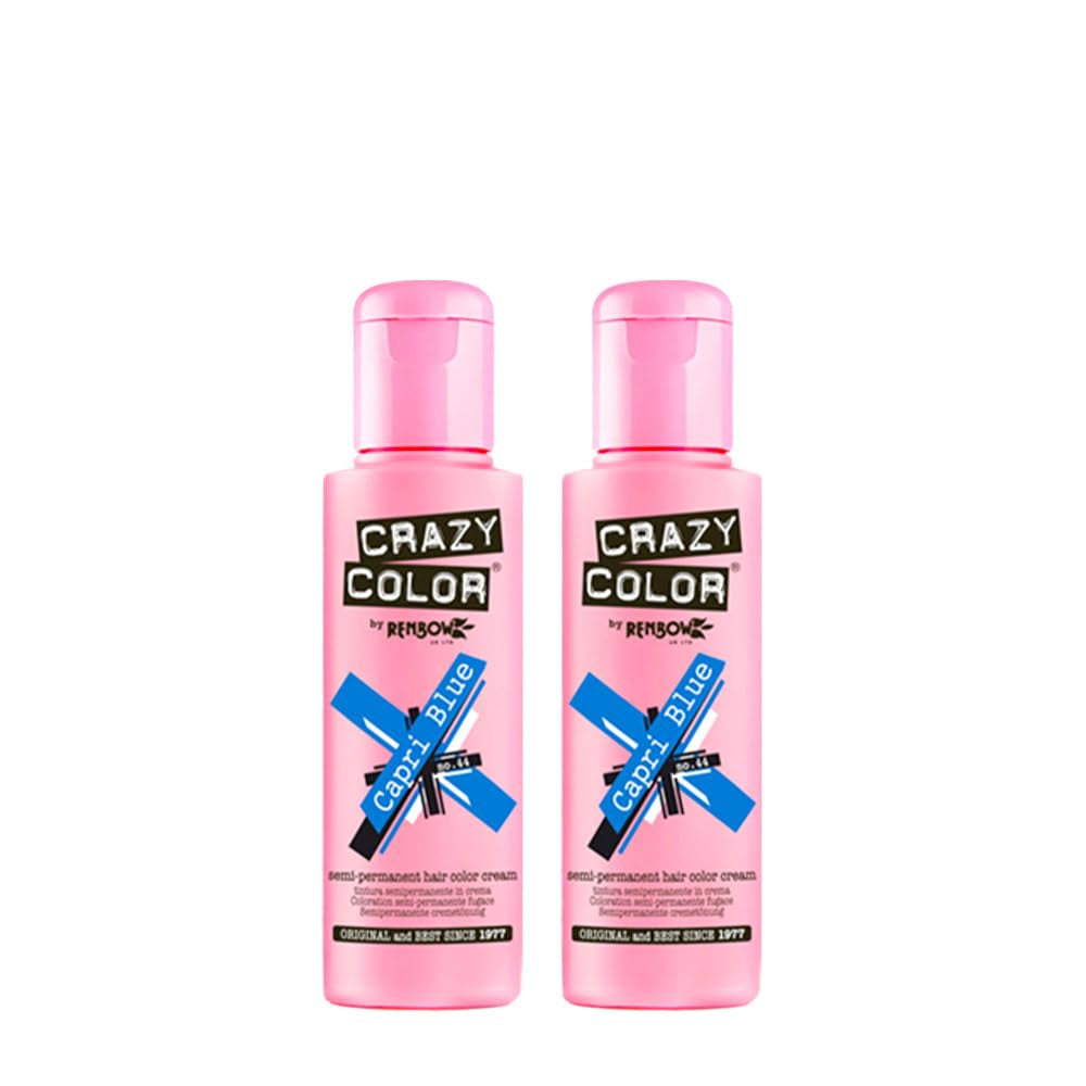 GO TOXIC Crema colorante semipermanente UV per capelli, 100 ml (1 confezione) Naty Shop Tintura per capelli Blu 100 Ml (1 confezione)