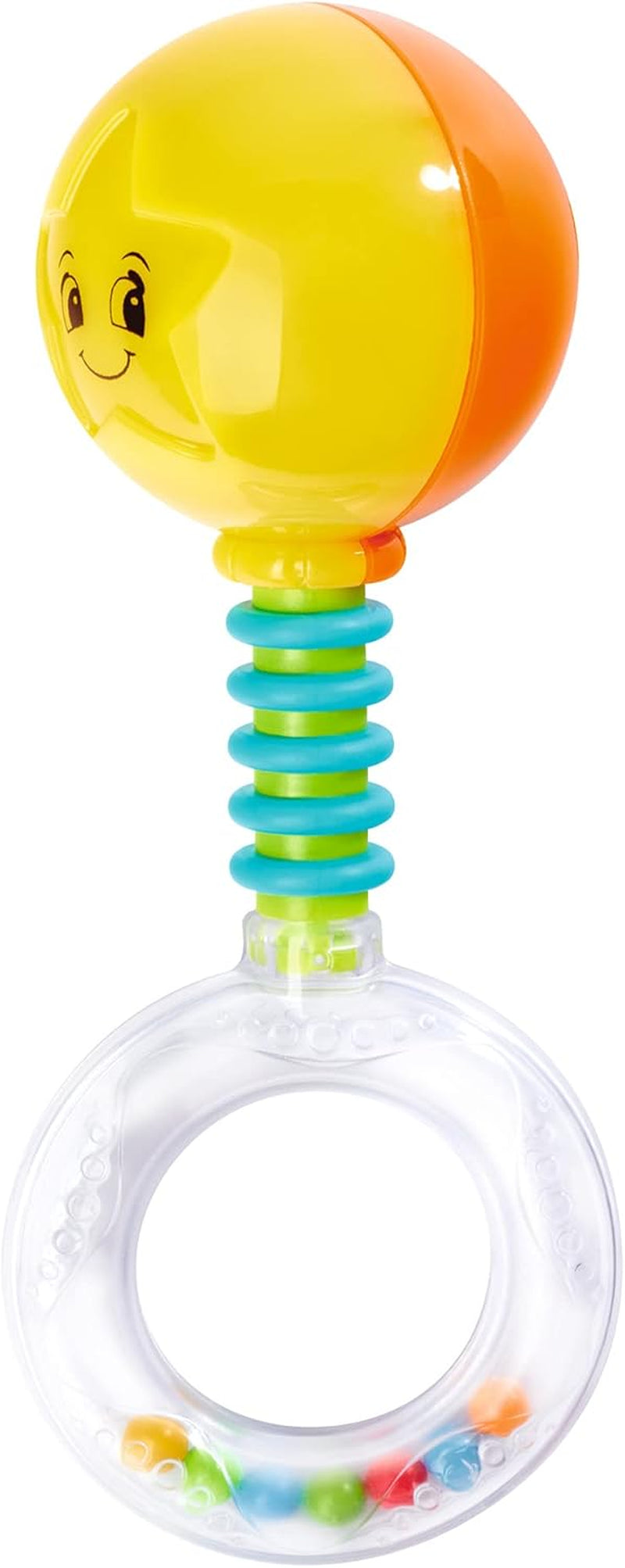 Simba 104010060 - Sonaglio ABC illuminato, si illumina quando agitato, 14 cm, giocattolo per neonati, sonaglio per neonati, prima dotazione, da 3 mesi, giallo Jucarii Bebe Naty Shop