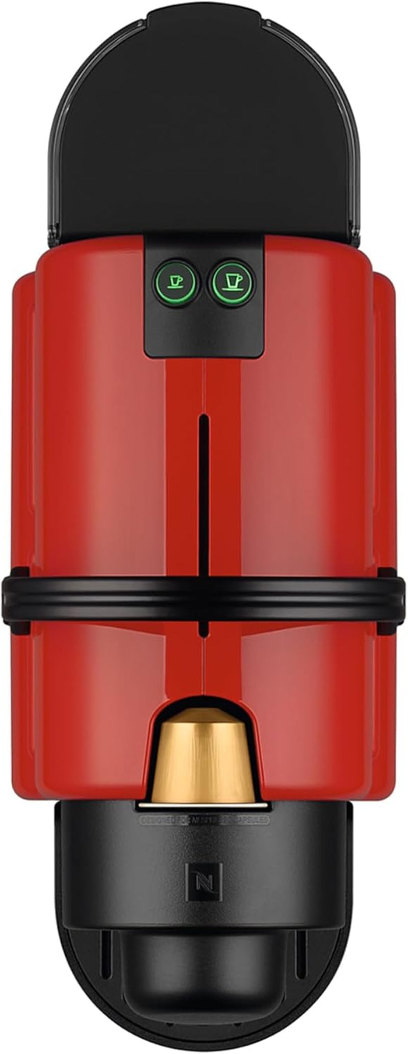 Macchina per caffè espresso Krups Nespresso Inissia - Macchina per caffè espresso compatta per capsule di caffè, pressione 19 bar, riscaldamento rapido in 25 secondi, funzione di risparmio energetico, serbatoio acqua da 0,7 l, rossa, modello YY5506FD