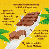 Barretta di cioccolato ripiena di cioccolato al latte intero e crema al latte Kaba, barretta di cioccolato fondente da 90 g con crema al latte leggera e sapore originale Kaba (confezione da 2)