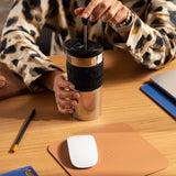 Bodum K11067-01 Caffettiera da viaggio in acciaio inossidabile nera con coperchio di ricambio 350 ml
