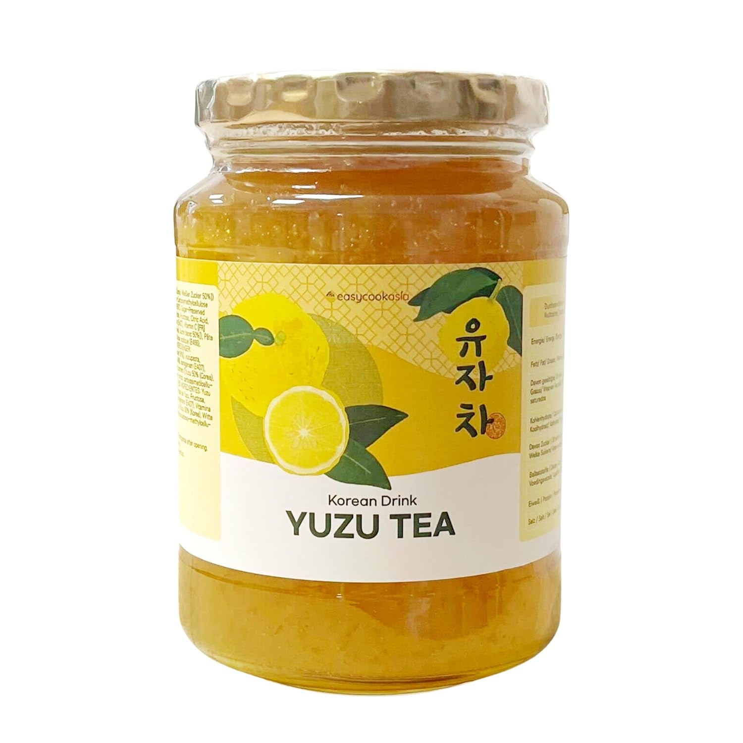 Bevanda coreana Easycookasia – Tè allo Yuzu | Fruttato, dolce e agrumato | Con vitamina C | Per tè, limonata, cocktail e dessert | Scopri la cultura asiatica del tè (500g)