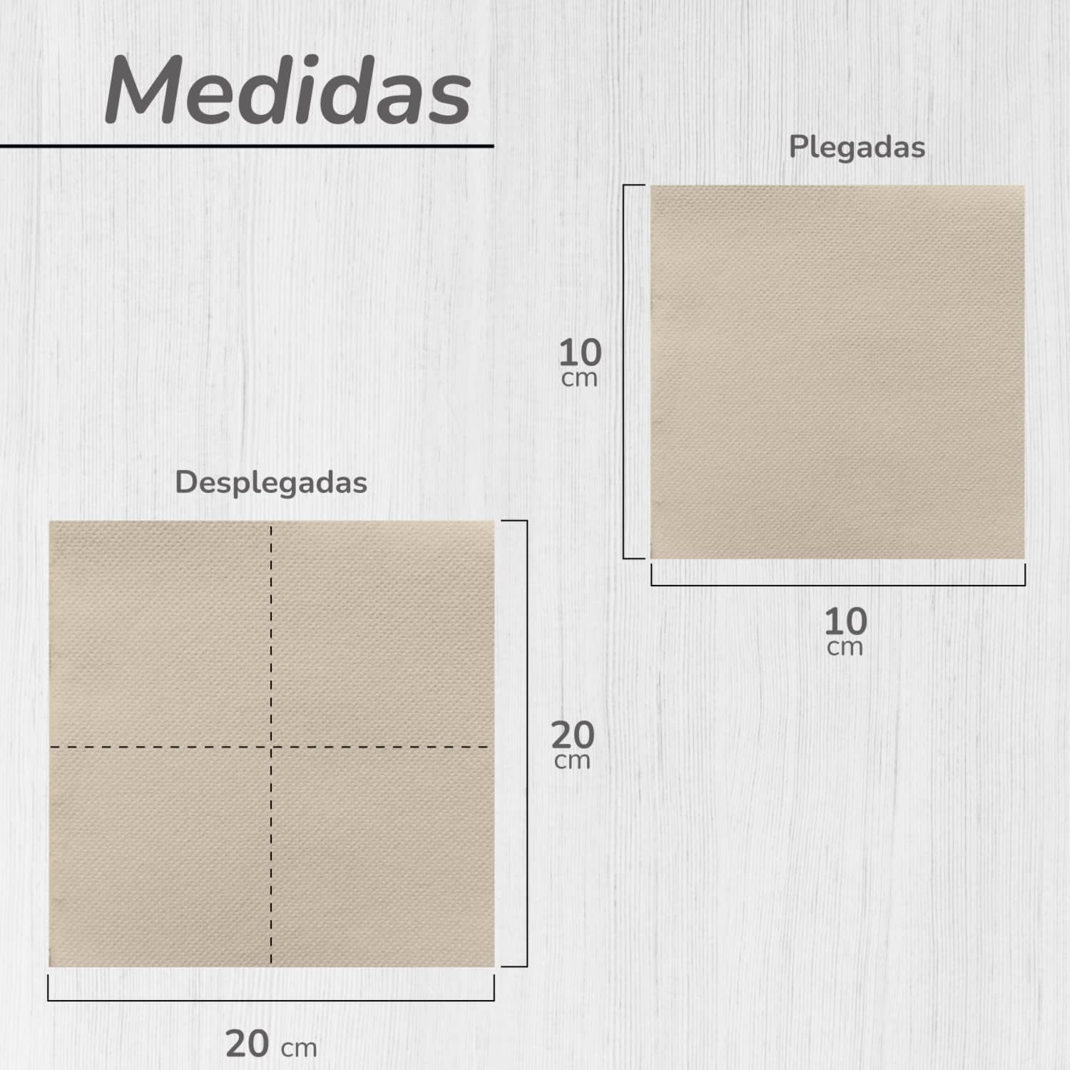 Confezione da 300 tovaglioli di carta da cocktail, 100% riciclabili e biodegradabili, porta tovaglioli in acciaio inossidabile, tovaglioli ecologici, 10 x 10 cm, piegati.