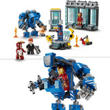 LEGO Marvel Iron Man's Laboratory: Sala dell'Armatura - Giocattolo da supereroe con personaggio Mech, 5 minifigure tra cui Aldrich Killian - Regalo Avengers per ragazzi e ragazze dagli 8 anni in su 76315 Set da costruzione Beuche den LEGO-Store
