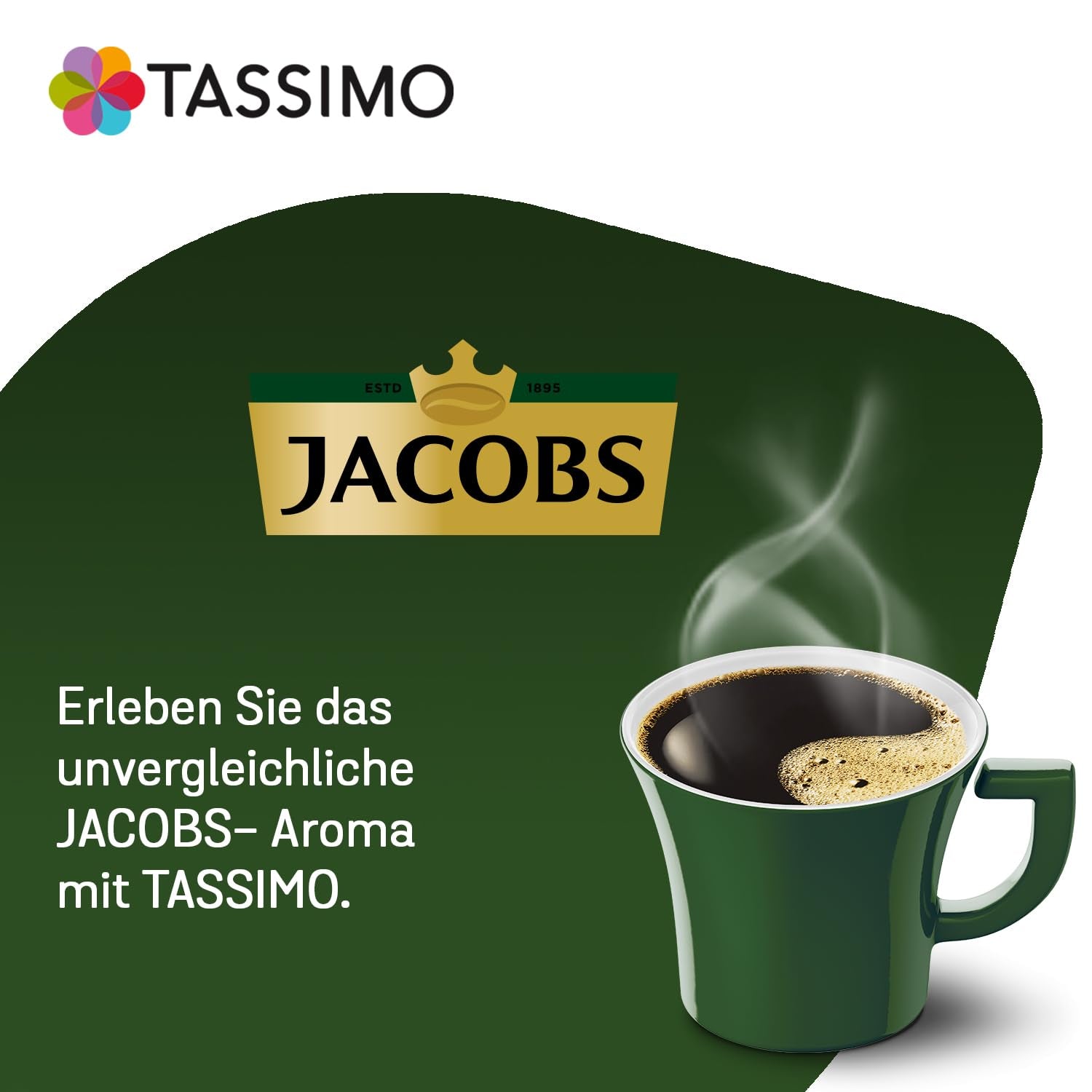 Tassimo Kapseln Jacobs Caffè Crema Classico, 5 x 16 cialde, 80 Kaffeekapseln