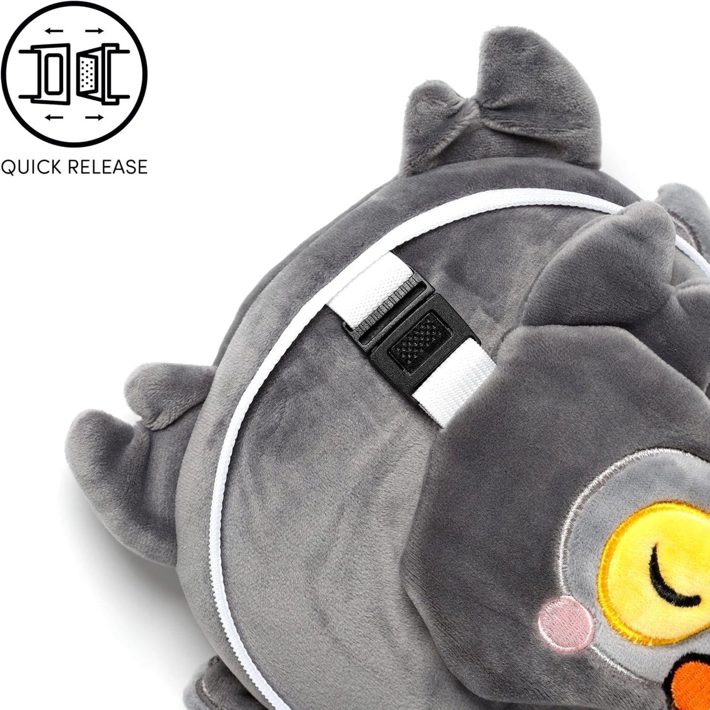 Cuscino da viaggio con maschera Relaxeazzz - Gufo Winston - Cuscini da viaggio con simpatici animali Naty Shop