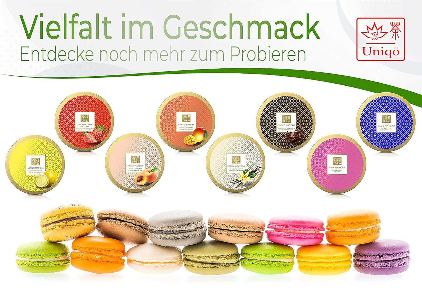 Tè Uniqo Matcha in polvere 200 g in confezione ecologica ricaricabile