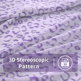 FY FIBER HOUSE plaid in pile flanella, coperta in microfibra con stampa ghepardo 3D, 228 X 274 cm, viola Piumini e trapunte Naty Shop