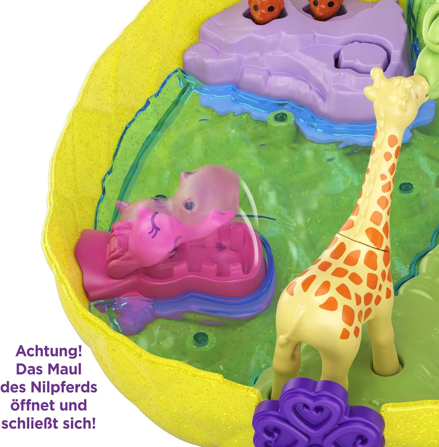 Polly Pocket GKJ64 - Compatto portatile Pineapple Pocket con 8 divertenti funzioni, bambole Polly e Lila, 2 accessori e foglio di adesivi; giocattolo per bambini dai 4 anni in su