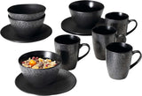 Ritzenhoff & Breker Kitwe Set da colazione, 12 pezzi, nero