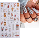 Adesivi per unghie 3D natalizi 4 fogli Adesivi per unghie 5D Adesivi per unghie stereoscopici Decorazioni Accessori per il design delle unghie