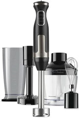 BLACK+DECKER Impastatrice | BXHBA1500E | 1500 Watt | 20 velocità | Turbo | Edelstahl | Protezione spritz | Incluso Pürieraufsatz, Schneebesen, Zerkleinerer und Messbecher Cucina Naty Shop Single 4 Zubehörteile 1500W