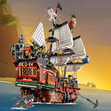 Set nave pirata 3-in-1 LEGO Creator, giocattolo con 3 opzioni di costruzione, costruisci una taverna dei pirati o un'isola dei pirati con teschi, include 3 minifigure di avventura di gioco di ruolo 31109 Set di costruzione Besuche den LEGO-Store