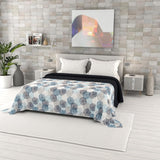 Trapunta estiva stampata fantasia, imbottitura in poliestere, Petali, 260X270Cm Trapunte e Trapunte Naty Shop Soffioni Blu 260X270Cm