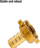 Gardena Raccordo per tubo in ottone, 2 pezzi: raccordo in ottone di alta qualità, filettatura 26,5 mm (G 3/4"), per tubi da 1/2" (13 mm) (7140-20)