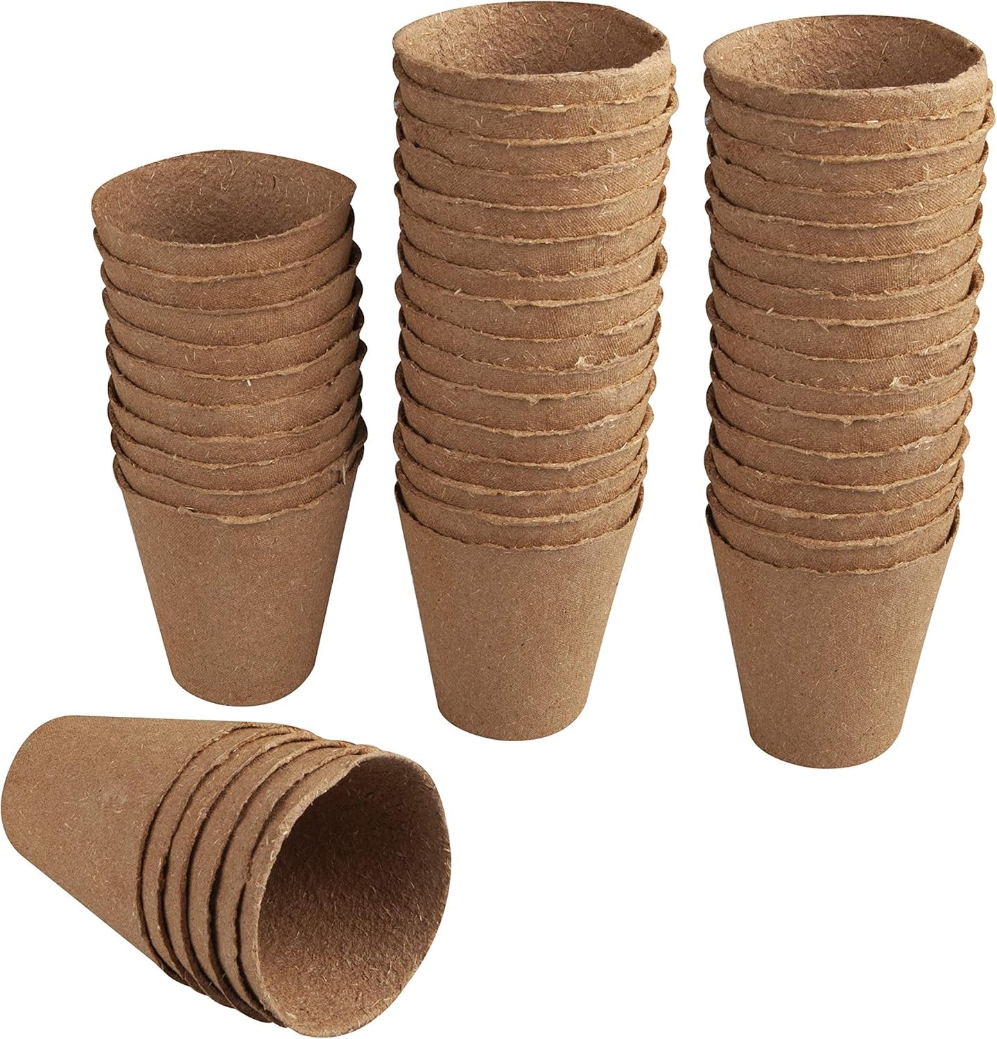 Vasi per piantine Windhager, 48 pezzi, diametro 8 cm, marrone, senza torba, 04343