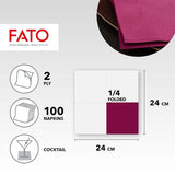 - Tovaglioli di Carta Usa e Getta, Ideali per Aperitivi e Cocktail, Confezione da 100 Tovaglioli, Formato 24X24, 4 Veli, 2 Veli, Colore Bordeaux, Carta 100% Pura Cellulosa, Certificato Fsc