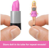 Barbie Mini Barbieland Set di 5 bambole Fashionistas, ca. Set collezione a sorpresa di mini bambole alte 3,8 cm con maniche di rossetto (gli stili possono variare), JBD26 Naty Shop Dolls
