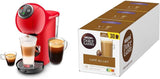 Krups KP3405 NESCAFÉ Dolce Gusto Genio S Plus Macchina a capsule, Espresso Boost, Selezione temperatura, Bevande calde e fredde, Pressione pompa 15 Bar, Serbatoio acqua 0,8 L, 1500 Watt, Colore Rosso con Café au Lait