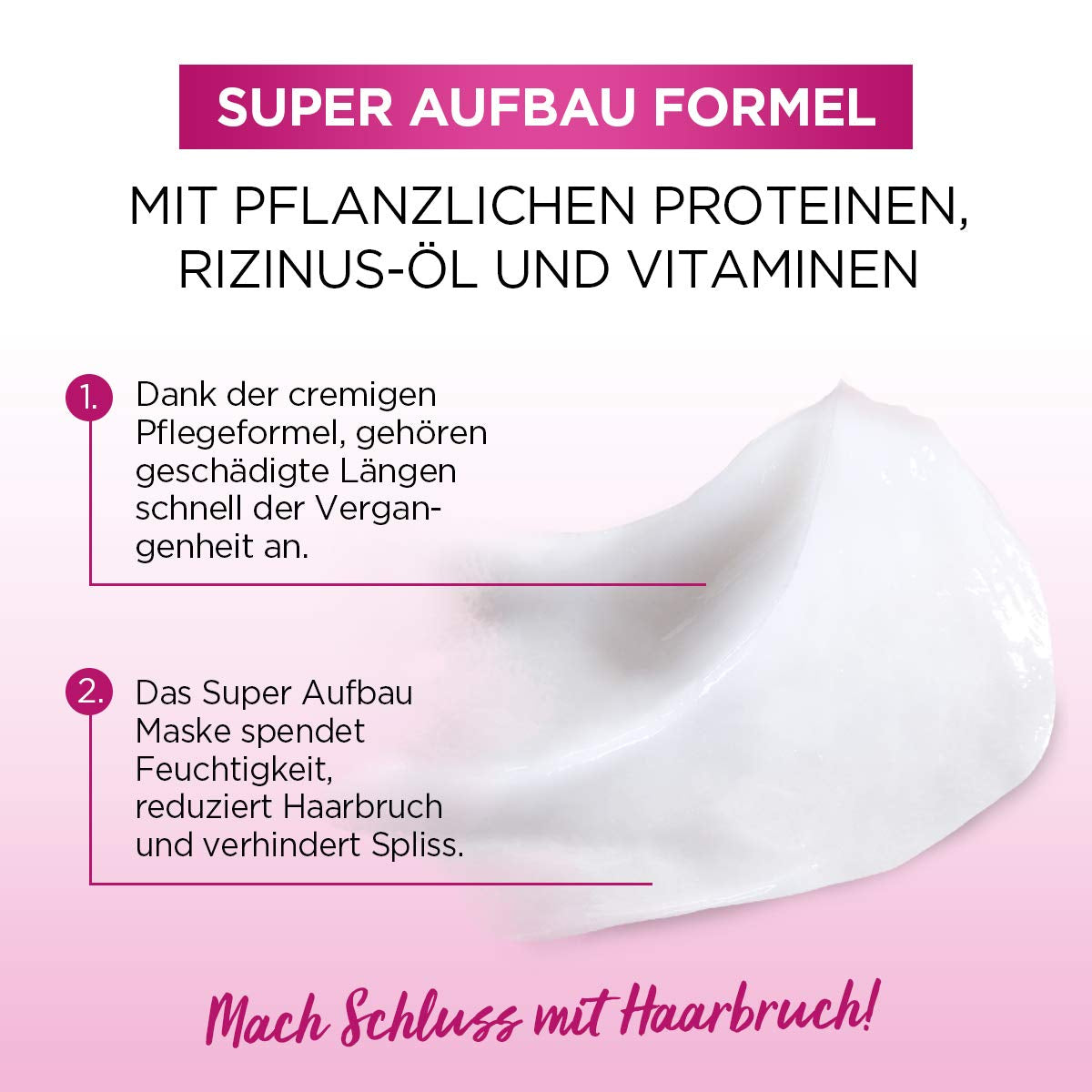 L'Oréal Paris Elvital Maschera per capelli anti-doppie punte per capelli lunghi e danneggiati, Trattamento intensivo con risciacquo, Con vitamine vegetali e olio di ricino, Maschera super rinforzante Dream Length, 1 maschera per capelli Naty Shop da 300 ml