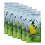 Gorilla Foresta Coffee 6 x 1000 g di chicchi interi tostati | Miscela Arabica | Portafiltro e macchine per caffè espresso completamente automatiche | Caffè espresso
