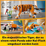 LEGO 31129 Creator Majestic Tigre, Panda o Pesce Set di personaggi di animali 3 in 1 Giocattolo per bambini Ragazzi e ragazze Set di giocattoli da costruzione per animali Trova il negozio LEGO