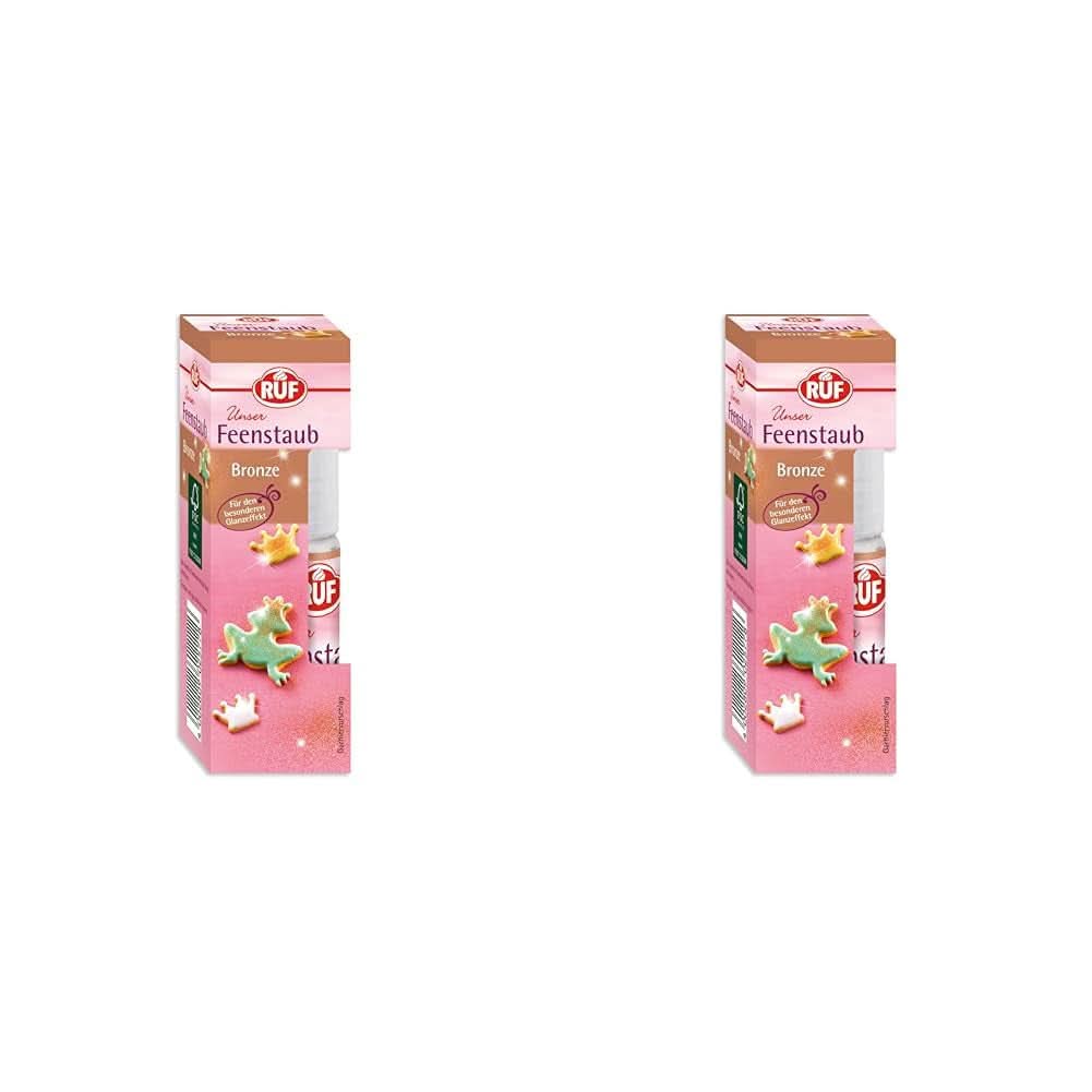 RUF Fairy Dust Polvere Glitter Commestibile in Flacone Spray con Pompa 10 Grammi Confettini Naty Shop Bronzo 2 x 10 Grammi