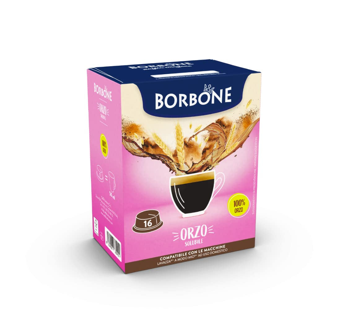 Caffè Borbone Malzkaffee - 96 Kapseln (6 Packungen mit 16 Stück) - Compatibile con Lavazza A Modo Mio Haushalts-Espressomaschinen