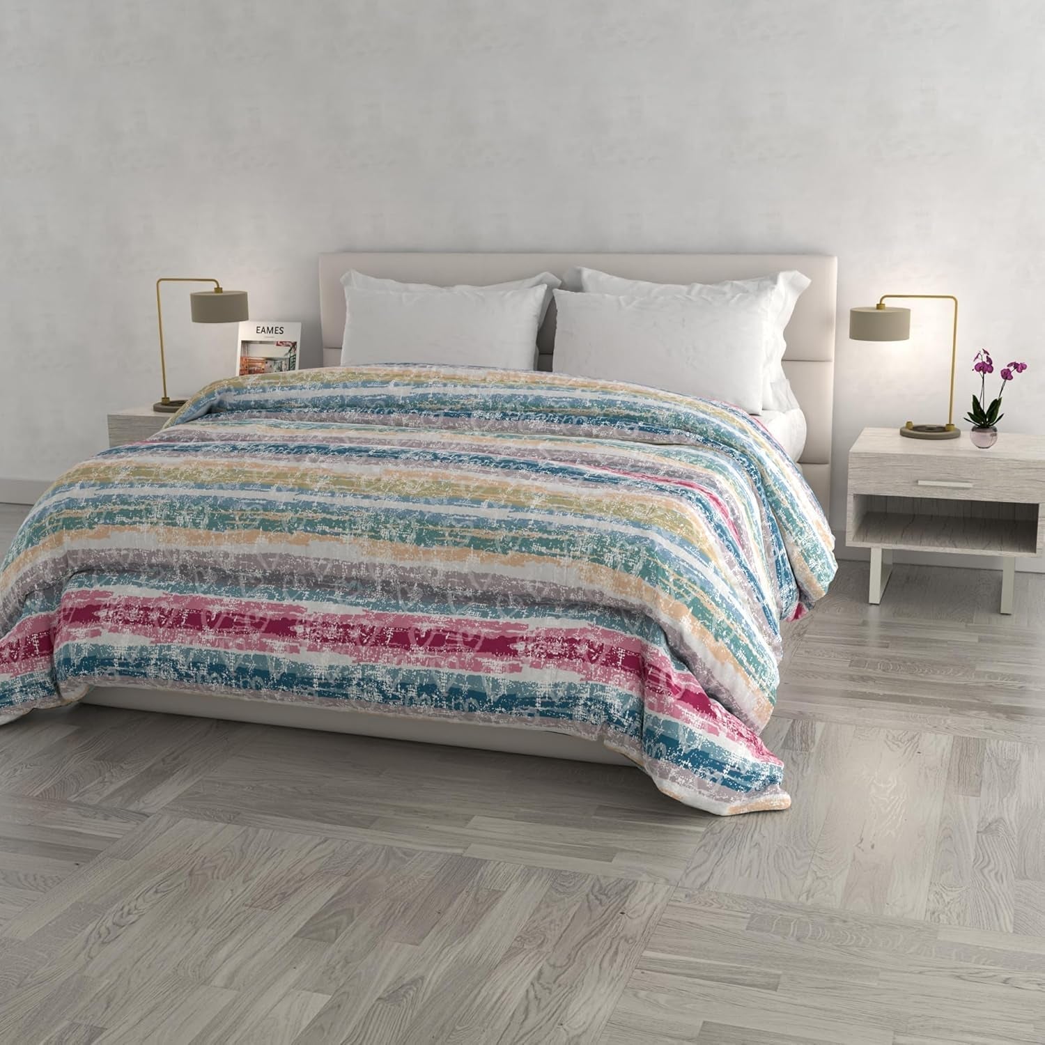 Trapunta invernale alla moda, Florence, 260X260Cm Piumini e trapunte Naty Shop Lines of love 260X260Cm