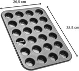 Zenker 6541 Nero Metallizzato 24Er Mini-Muffinform – Antihaftbeschichte Für Perfekte Mini-Muffins, Ø 4.5 Cm, ​​​​Made in Germany Stampi e teglie da forno Naty Shop