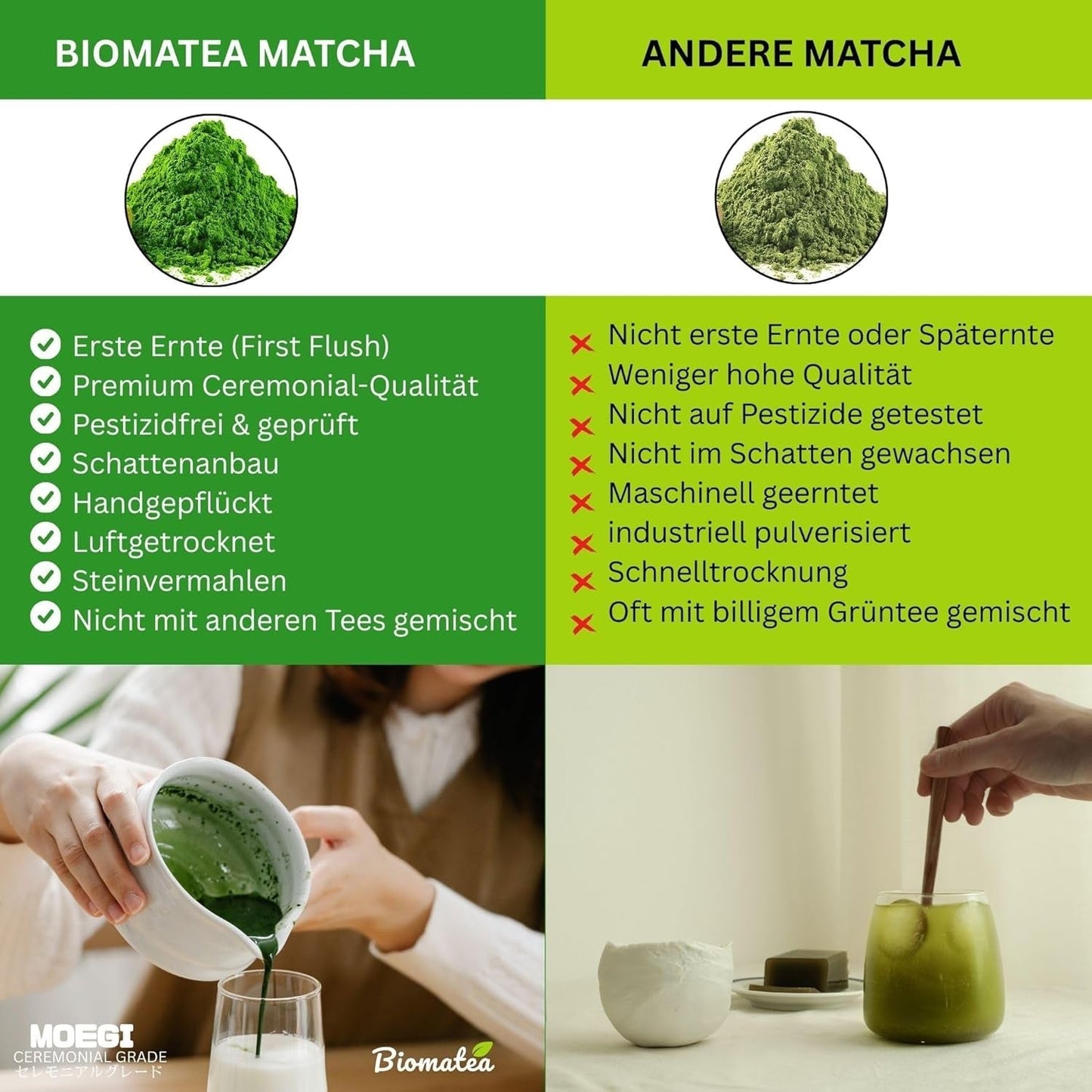 Tè Matcha Sakura 50g - Grado cerimoniale dal Giappone - Tè verde premium con polvere di fiori di Sakura - Primo raccolto, macinato a pietra, vegano, senza additivi