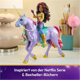 Wildstar Unicorn di Unicorn Academy - Unicorno originale Sophia alto 28 cm della serie Netflix con vera criniera e coda, briglie, sella e spazzola rimovibili, dai 4 anni in su