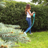 Relaxdays Tubo Irrigazione Tubo da Giardino Piatto con Fori Pronto per Il Collegamento 8 Metri Verde 1 Pezzo in Plastica