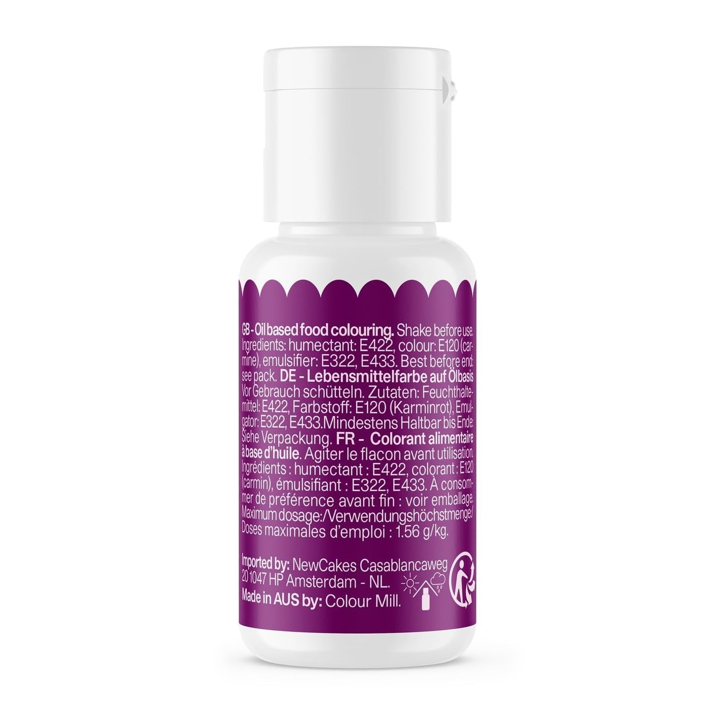 Colorante alimentare a base di olio d'uva Color Mill Oil Blend - Colorante alimentare per cioccolato, fondente, muffin, torte, dolci, amaretti - Colorante alimentare per decorare torte - 20 ml
