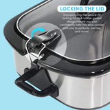 MST-5240SS Pentola a cottura lenta, 3,3 litri, Pentola a cottura lenta in acciaio inossidabile Naty Shop