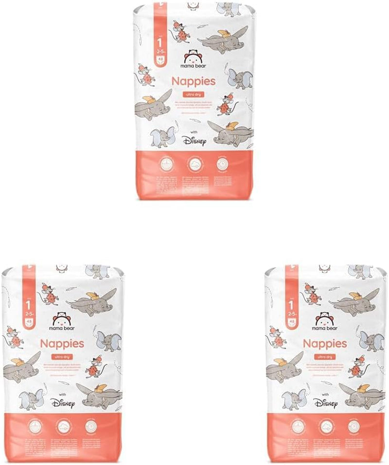 Marchio Amazon: Mama Bear Disney Pannolini Ultra Dry, taglia 3 (4-9 kg) - Scatola mensile, bianco, 172 pezzi (2 confezioni da 86)