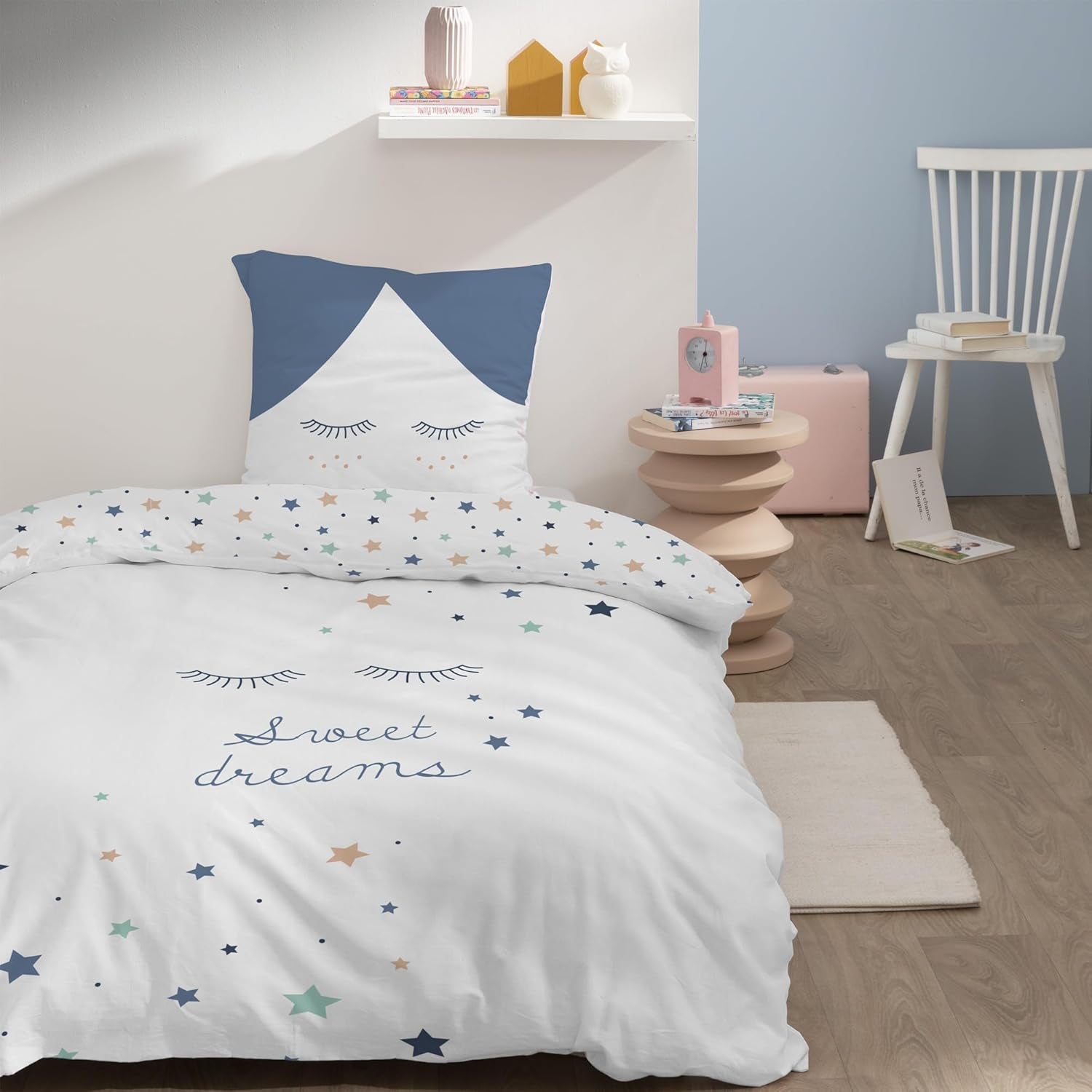 Set biancheria da letto per bambini, reversibile, Stars Bedding - bambini Naty Shop