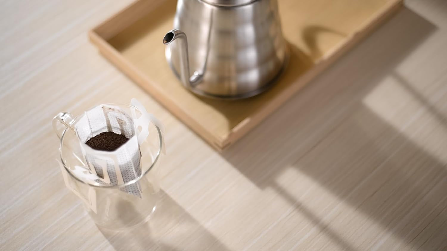 Caffè artigianale giapponese Caffè filtro monouso Brasile Vietnam Miscela leggera 16 bustine.
