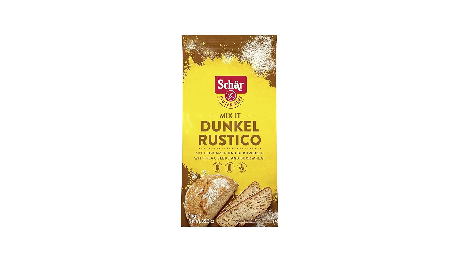 Mix It Dunkel Backmischung Glutenfrei 1Kg, 10Er Pack Miscela per panificazione e cottura Naty Shop Default Title