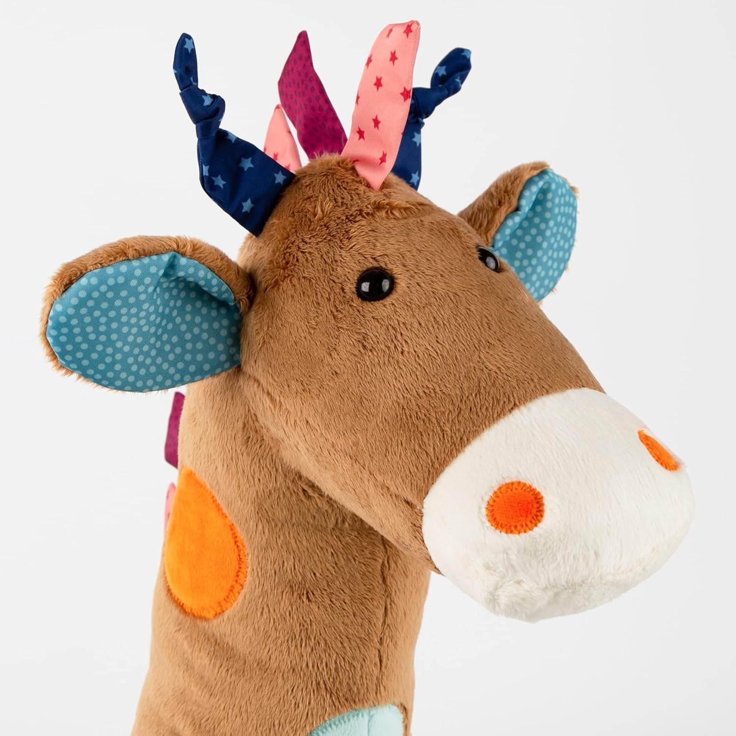 SIGIKID 42863 Giraffa XXL Giocattolo per bebè, Giocattolo educativo PlayQ, Peluche con anello da dentizione, Sonaglio, Specchio, Cigolio, per neonati e bambini a partire da 3 mesi, Multicolore/Giraffa 72 cm Giocattoli Bebe Naty Shop