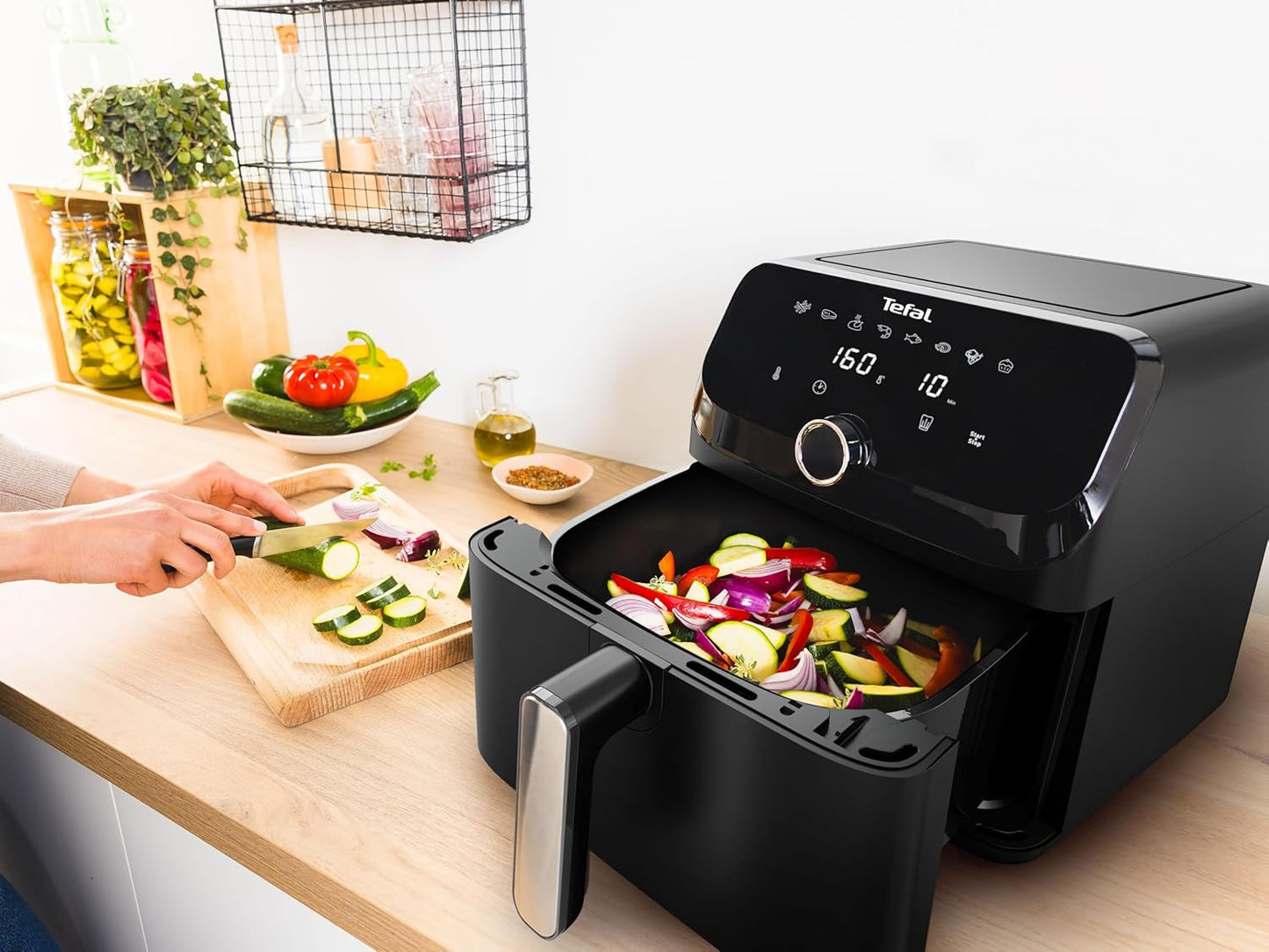 Friggitrice ad aria calda Tefal Easy Fry Mega, capacità 7,5 litri, fino a 8 persone, EY8558E0 Elettrodomestici Naty Shop