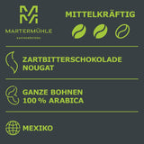 Martermühle Mexiko Bio Espressobohnen entkoffeiniert 1kg mittelkräftig I Arabica I Gusto: Nougat, Zartbitterschokolade I Ganze Bio Espresso-Bohnen schonend geröstet, säurearm