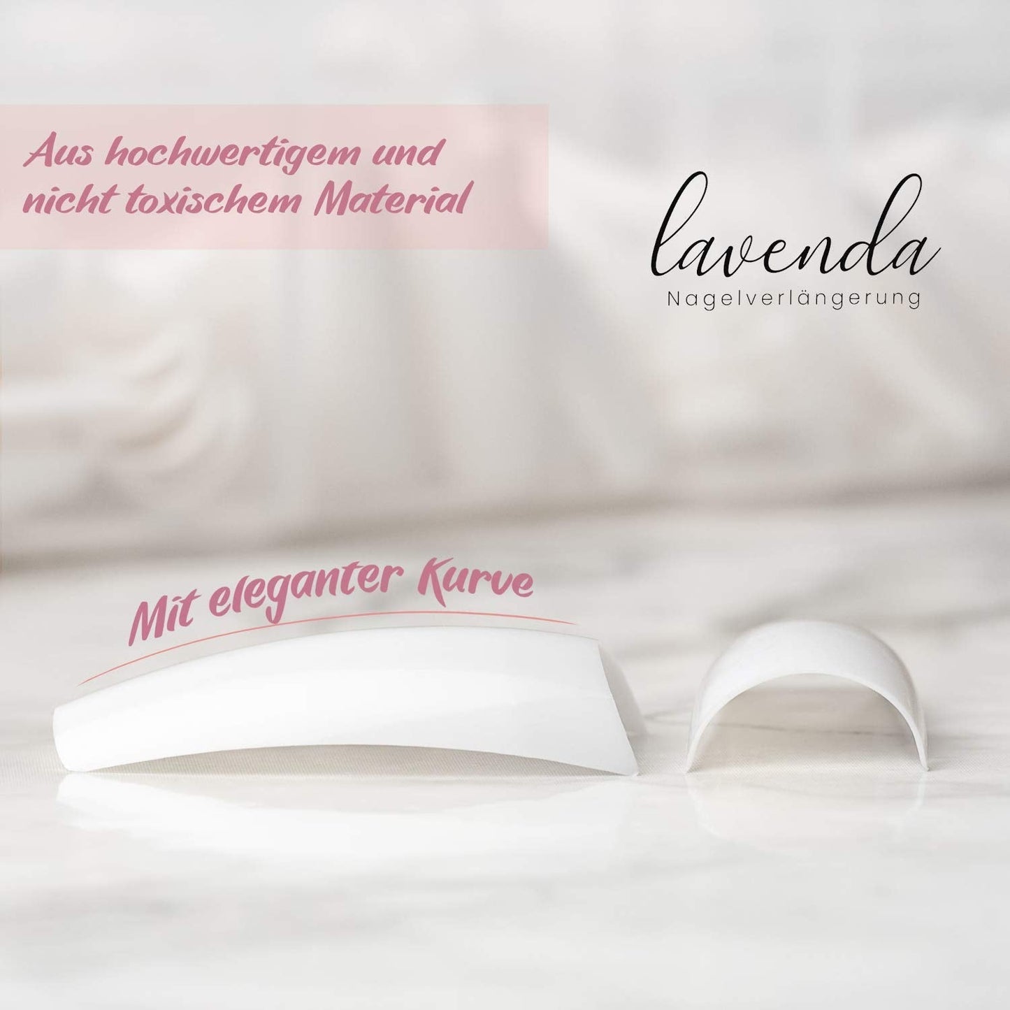 ® Unghie artificiali incollate 500 pezzi Unghie finte - Unghie gel stabili - Unghie di qualità da studio (colore naturale)