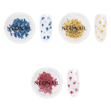 NÉONAIL Nail Art Flowers Set - Trockenblumen - Getrocknete Blumen - Nageldesign Zubehör - Nageldekorationen - Getrocknete Blüten - Decorazione per unghie - Gelnägel Zubehör - 3 Farben - Rosa, Lila, Arancione