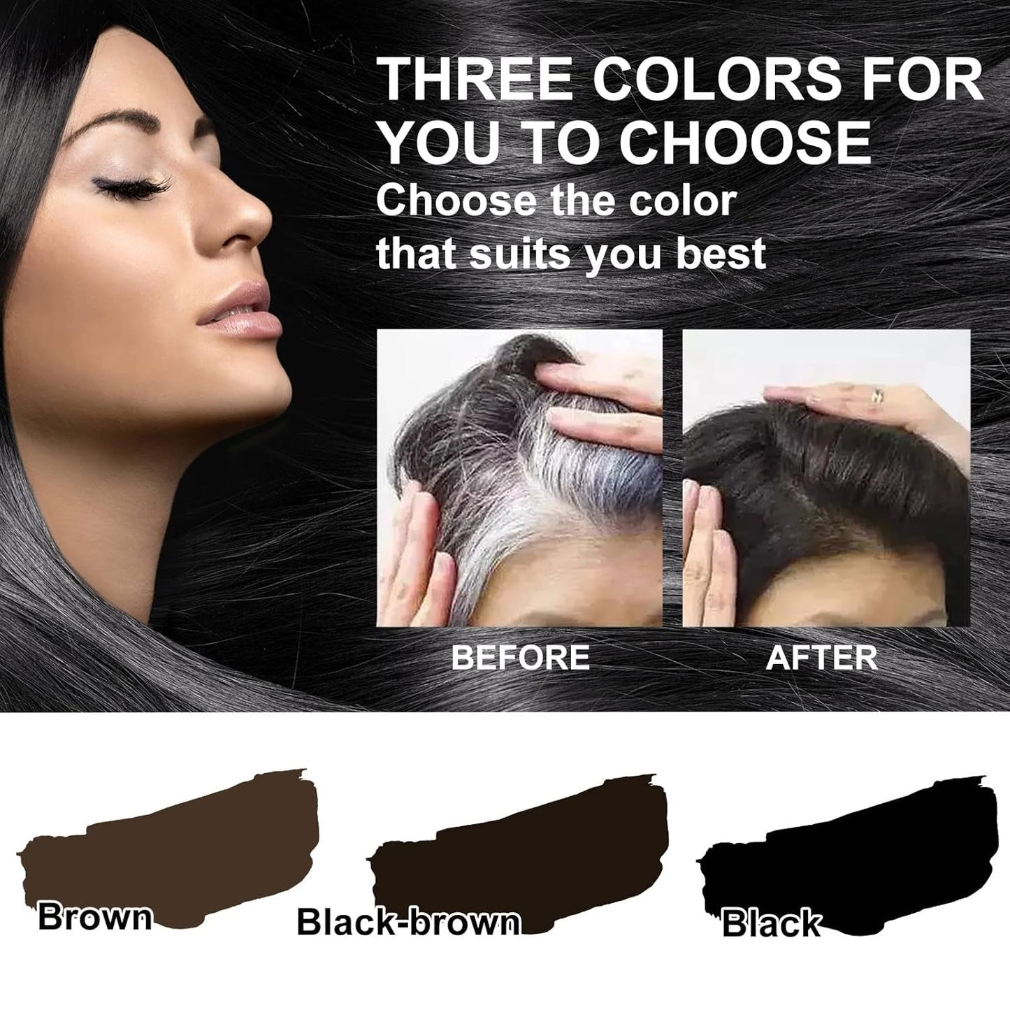 Penna per tintura per capelli usa e getta marrone nero Copertura istantanea per radice grigia Penna per stick color crema per capelli Copertura temporanea veloce Capelli bianchi Tintura per capelli Naty Shop