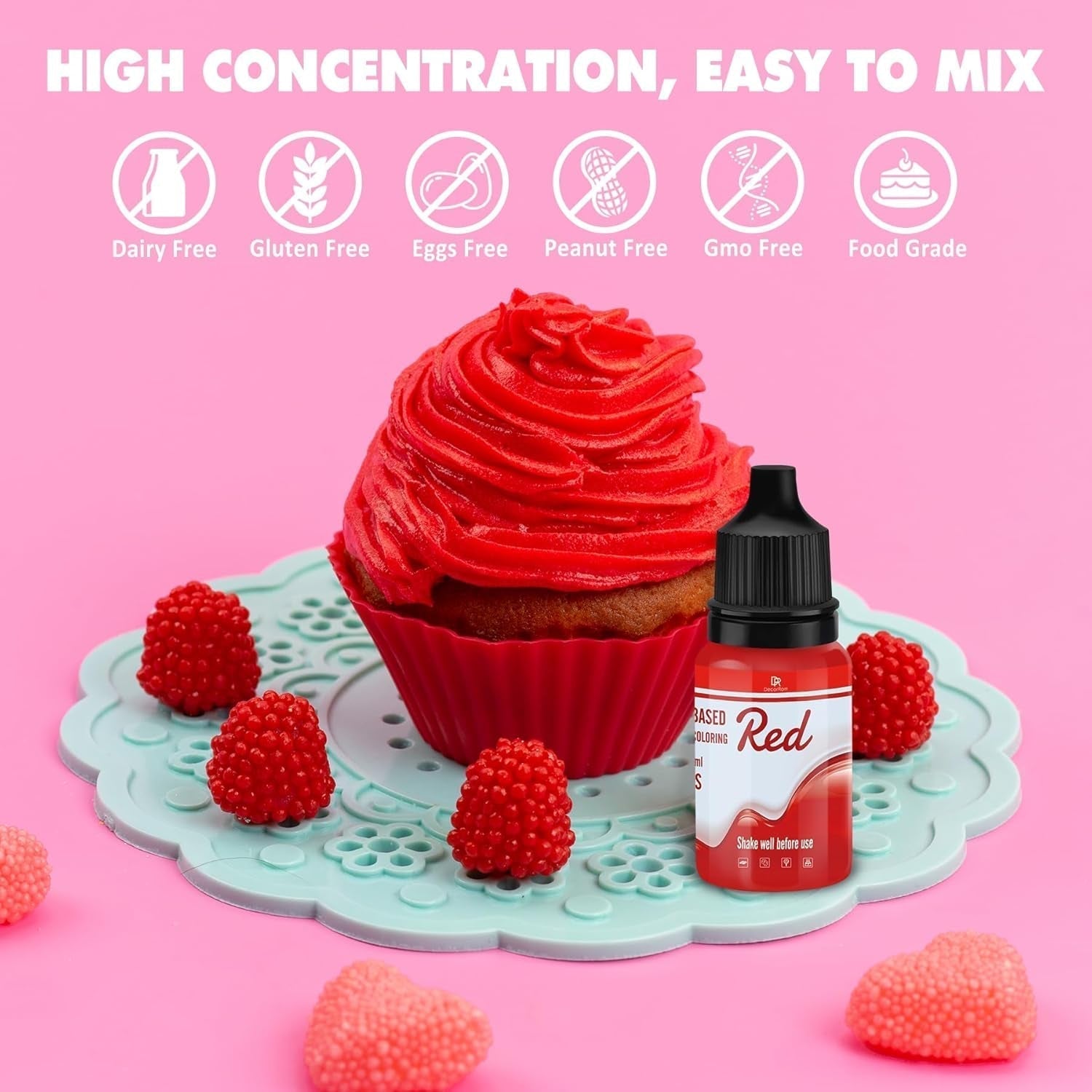 Colori dolci al cioccolato per cioccolato - 60 ml Colori dolci al burro per fondente, decorazioni per torte, dolci - Colorante alimentare fluido per burro di kakao, crema al burro, torta (nero) Naty Shop