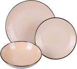 Set di stoviglie in gres da 12 pezzi, 4 set di piatti in 4 modelli diversi, Baku Sunset