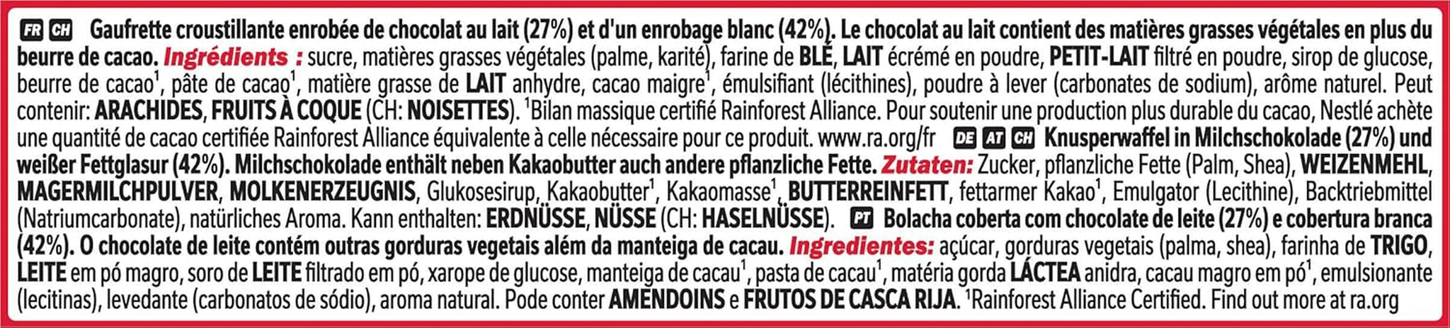 Nestlé Chunky Funky, wafer croccante al cioccolato al latte, confezione da 24 (24 x 40 g)